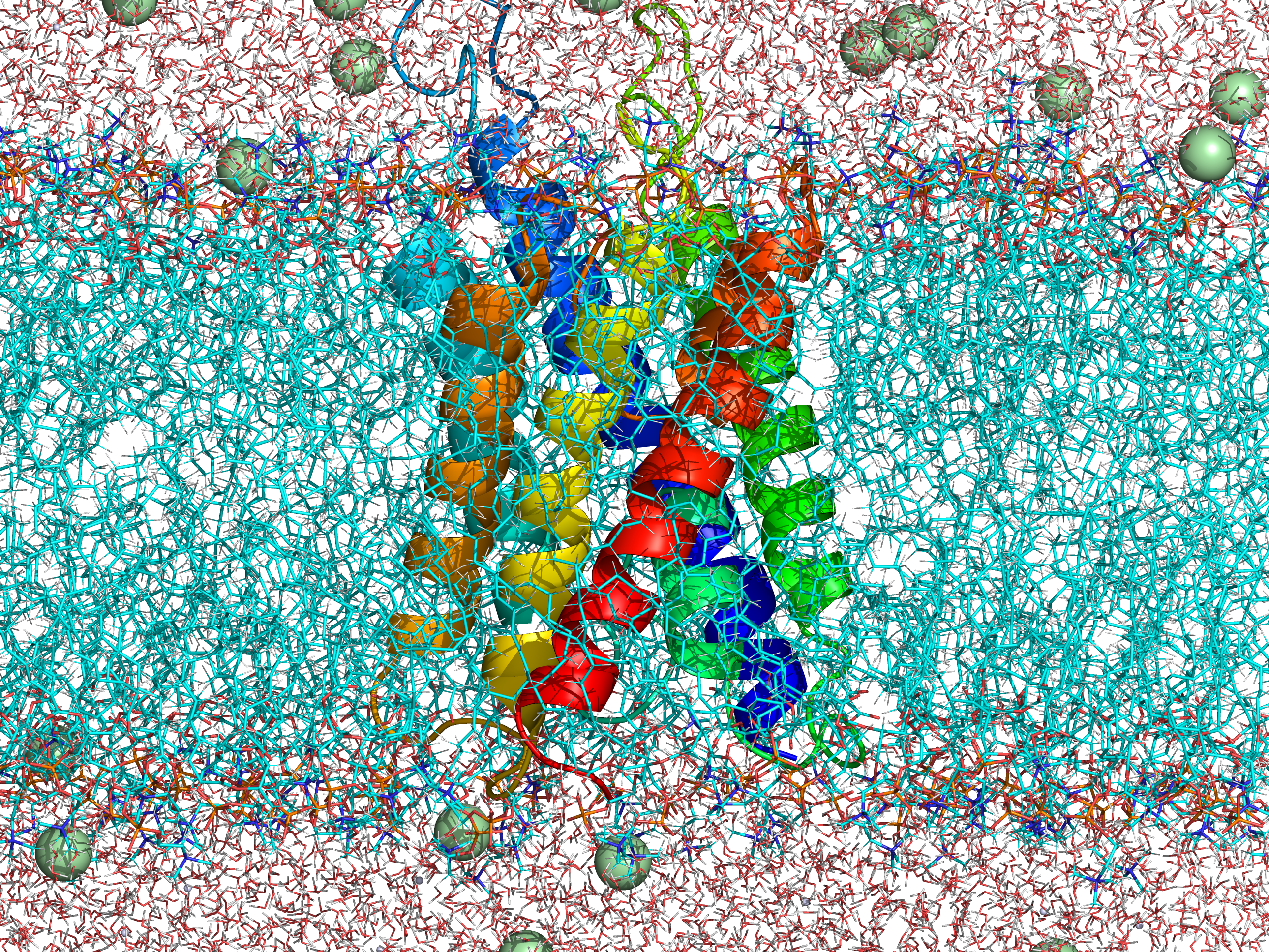 分子动力学仿真示意图